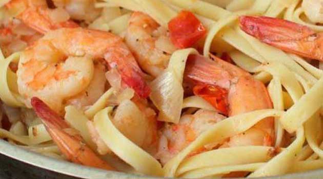 Shrimp Fettuccine in Cherry Tomato Sauce Recipe - Flavorite