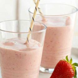 Recipe for Protein Packed Strawberry Banana Smoothie - This strawberry-banana smoothie is scrumptious and satisfying.