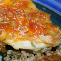 Recipe for Apricot Chicken - I love love love this chicken recipe. I love it so much I have a difficult time thinking of anything else to do with chicken breasts.