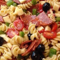 Recipe for Awesome Pasta Salad - This is the best pasta salad I’ve ever eaten, and people request it frequently. It’s a very easy, light side dish for a picnic or dinner.