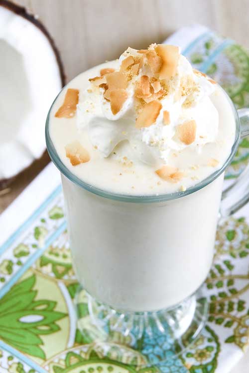 Coconut cream pie is my absolute favorite pie of all time. And now, it is my favorite milkshake flavor of all time.