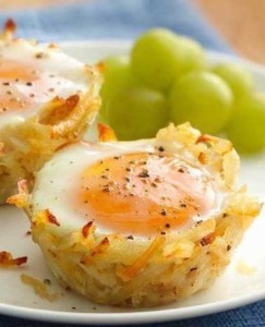 Egg Topped Hash Brown Nests Recipe - Flavorite