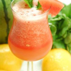 Recipe for Watermelon and Lemon Slush - The warm summer sun calls for a refreshing drink, and this healthy slushy is sure to hit the spot.