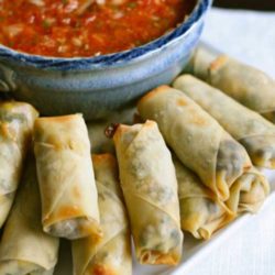 Recipe for Baked Southwestern Eggrolls - Every single member of my family goes crazy for these – even my picky 2 year old.