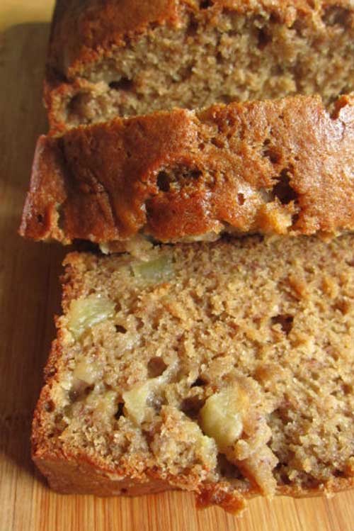 Apple Banana Bread? Yes please! Incredible and sooo yummy! The apple adds a great flavor and the house smells GREAT!!