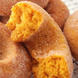 Recipe for Pumpkin Doughnuts - Fall means everything pumpkin flavored. Even doughnuts! Today we are giving you a totally delicious recipe for the best homemade pumpkin cake doughnuts!