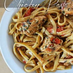 Recipe for Basil Pesto Chicken Pasta - In the time it takes to boil pasta, you too can make this mouth-watering dish for dinner!
