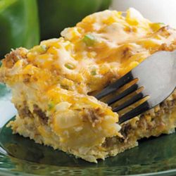 Recipe for Slow-Cooker Hashbrown Casserole - The best part about this easy and delicious Hashbrown Casserole is that the slow cooker does all the work. Add the ingredients to the pot and forget it!