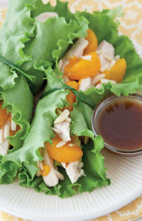 Recipe for Asian Chicken Lettuce Wraps - These five-ingredient Asian Chicken Lettuce Wraps build immense flavor into a healthy meal, in just about five minutes of prep time.