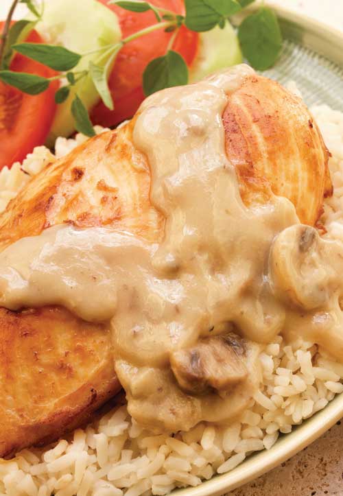 Recipe for Creamy Slow Cooker Chicken - Spoon this rich and creamy chicken mixture over pasta, rice or biscuits for a home-style dinner that's sure to satisfy your need for comfort food.