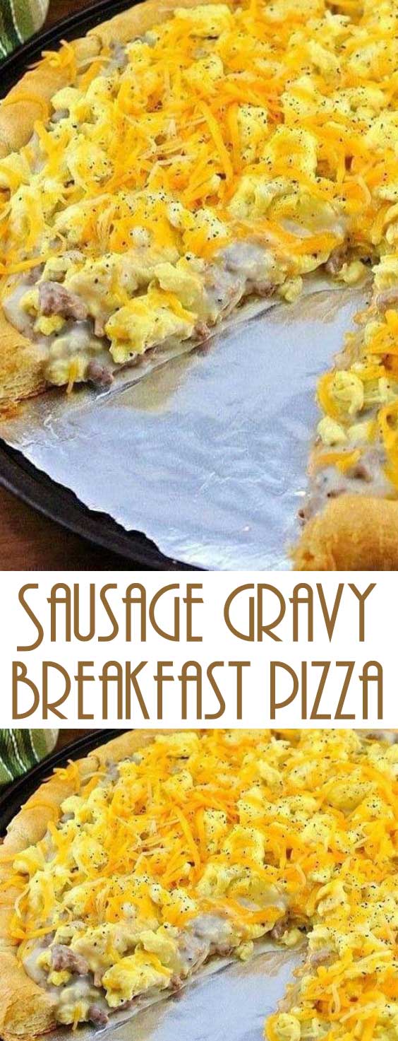 Sausage Gravy Breakfast Pizza