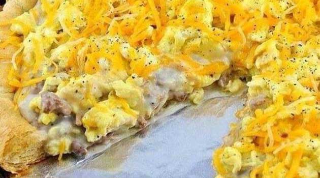 Sausage Gravy Breakfast Pizza Recipe Flavorite
