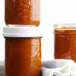 Recipe for Spiced Pumpkin Butter - Savor pumpkin even after the season — this canning recipe combines sweet pumpkin puree and maple syrup with tangy lemon juice and ground ginger.