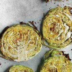 Recipe for Roasted Cabbage Wedges - Super simple to make, this healthy side dish packs a crunchy, flavorful punch.