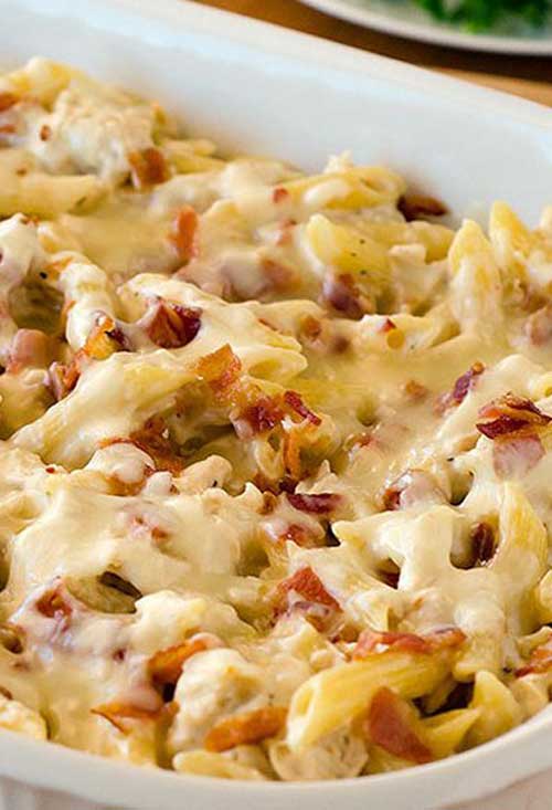 Chicken Bacon Ranch Baked Penne Recipe Flavorite