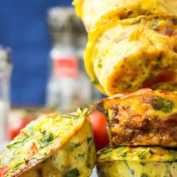 Recipe for Low Carb Breakfast Egg Muffins - It tastes like an omelette, looks like a muffin and is packed full of protein and delicious veggies. The perfect breakfast!