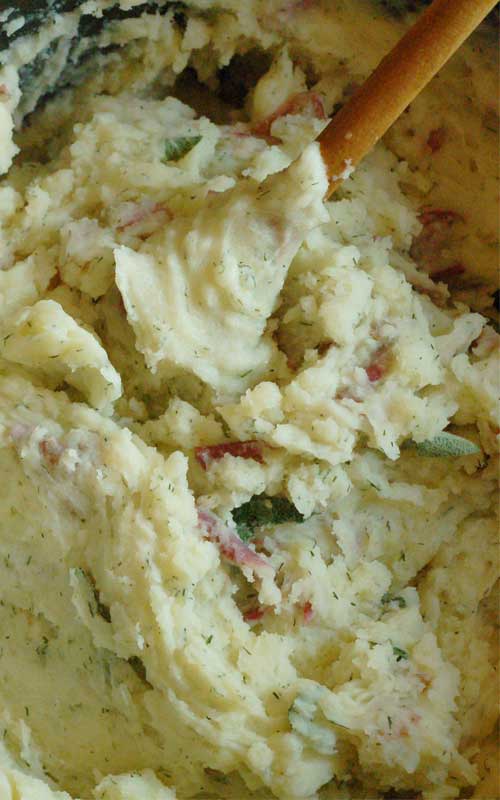 Herb Mashed Potatoes with a Super Simple Gravy