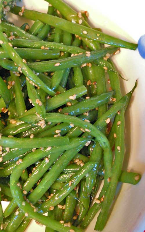 Recipe for Sesame Green Beans - A quick and easy side dish recipe. A perfect compliment to any holiday spread.
