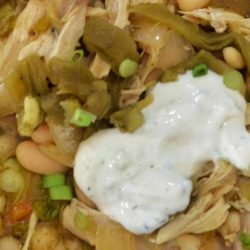 Recipe for White Bean and Turkey Chili - One of those “killer” recipes that will wow any crowd, all while helping you use up that leftover turkey!