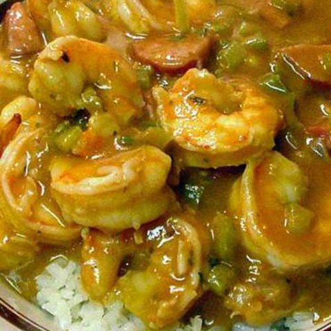 This Slow Cooker Gumbo recipe has all the flavor of a traditional gumbo but none of the tedious steps or hard-to-find spices.