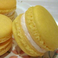 Recipe for Eggnog Macarons - Eggnog macarons that are perfectly spiced with hints of cinnamon, cloves and nutmeg and filled with creamy eggnog buttercream.