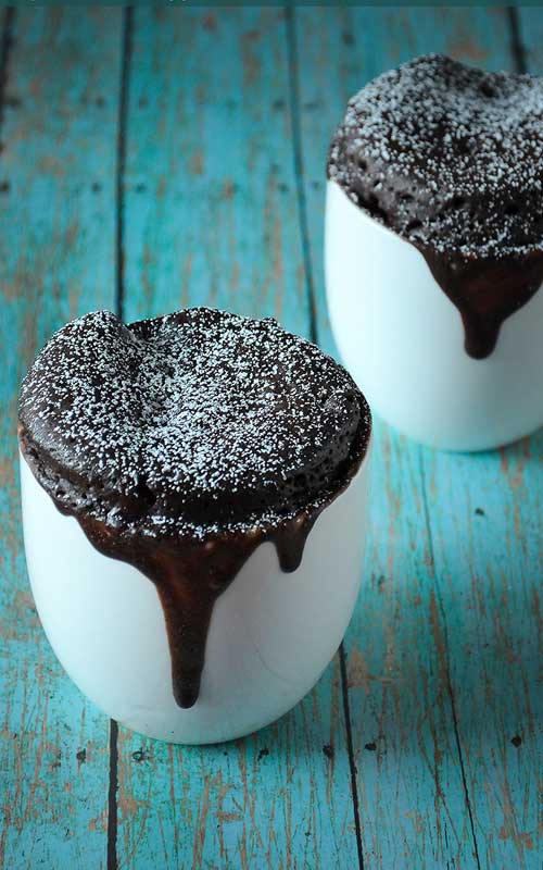 Recipe for Nutella Mug Cake - It is egg less,can be made under 2 mins and all you need is a microwave. This is a quick fix dessert when you have friends come over.