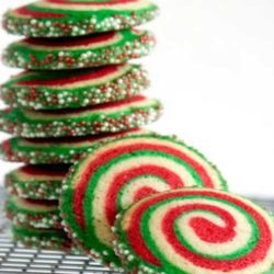 This is rather a lengthy recipe, but it’s quite easy. It’s just the layering of the doughs together that is time-consuming, but don’t be put off; these are the most fantastic Christmas cookies.