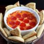Recipe for Lazy 4-Layer Deep Dish Pizza Dip - This pizza dip would make a great and easy addition to any party or get together. Or you could even make it as a quick after school snack!
