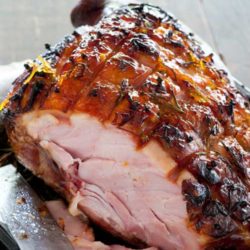 Recipe for Rosemary and Marmalade Glazed Ham - This is the easiest and most delicious way to impart flavor and sweetness into an ordinary ham.