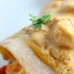 Recipe for Creamy Cajun Shrimp Enchiladas - This creamy shrimp sauce is also delicious served over pasta or steamed rice. As with many spice-based recipes, the flavors deepen the longer they have time to blend with the other ingredients.