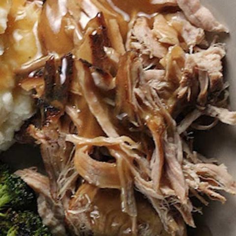 The meat from this Trisha Yearwood's Crock Pot Pork Loin was so tender it just fell apart when I tried to cut it...But what set this recipe above the other slow cooker pork recipes was the gravy!!!