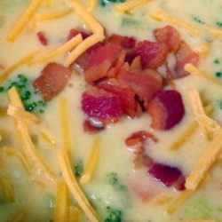 Recipe for Loaded Broccoli Cheese and Potato Soup - so full of flavor and so many delicious ingredients. This soup will keep you warm and full any time of year!