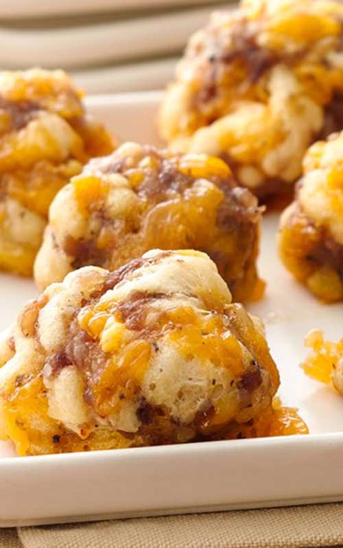 Recipe for Sausage Cheese Balls - These little appetizers make a big hit with any crowd. They continue to be one of our most-requested recipes!