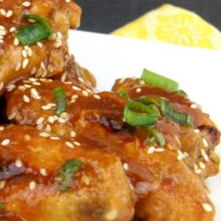Recipe for Teriyaki Pineapple Wings - Crisp, sticky delicious baked Teriyaki Pineapple Wings! The sauce is super easy and I like it because its a nice twist on the other Asian style wings i’ve had.