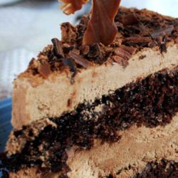 Recipe for Double Chocolate Mousse Cake - If you are a “chocoholic”, this is the cake for you. And I really, really mean this is for you. It is so rich and luscious; it will leave you with wanting more.
