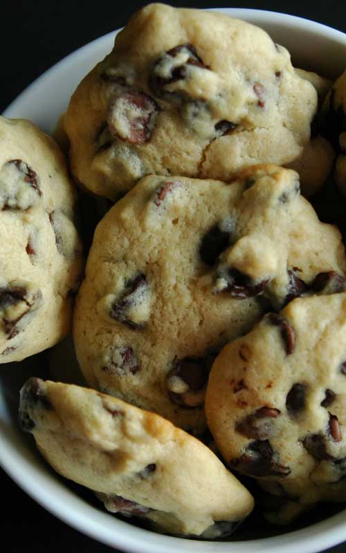 Recipe for Soft Chocolate Chip Cookies - Lots of hands will reach for the cookie jar when these favorites are inside! Keep it filled with ease, since this recipe makes a bunch.