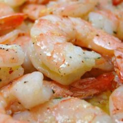 Recipe for Garlic Shrimp - The garlicky, spicy shrimp is just amazing, and all-in-all this is a very healthy way to cook shrimp. I served it with wild rice and steamed veggies, it was pretty darn good if I do say so myself.
