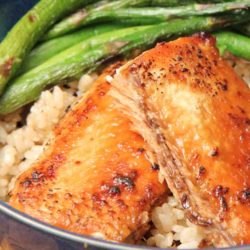 Recipe for Miso Glazed Salmon - Miso glazed salmon is a meal that can be made within minutes. This is the perfect recipe for busy days, late work nights and anything in between.
