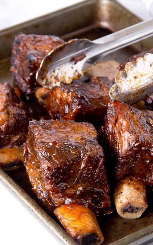 These Slow Cooker BBQ Short Ribs are so good there won't be leftovers! A little bit sweet with just the right amount of mustardy zest. If you're feeding a big crowd, double or triple the recipe.