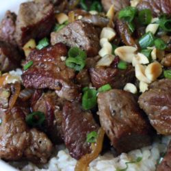 Make this Vietnamese-Style Garlic Beef for dinner tonight, it is beyond delicious…mouth-watering really. So much flavor in this super-simple dish.