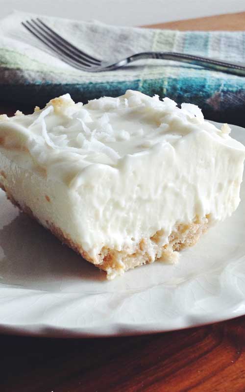 Recipe for Key Lime Bars - Classic Key lime pie taste in a bar! These easy-bake citrus bars are a refreshing treat for everyday or on any dessert buffet.