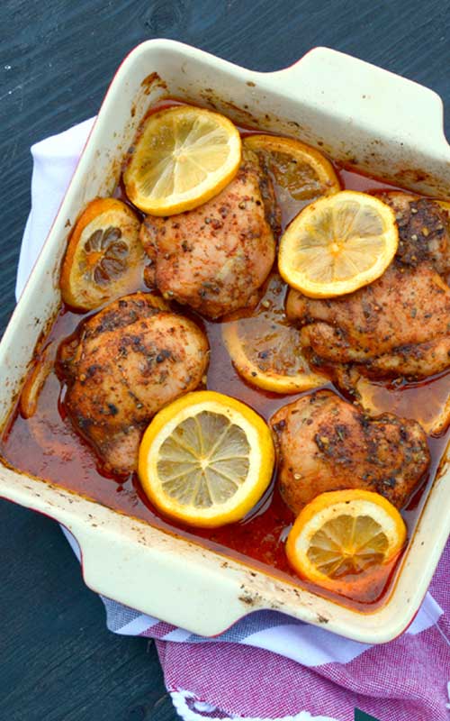 Mediterranean Spiced Lemon Roasted Chicken