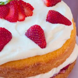 Recipe for Strawberry Cream Cake - Strawberry shortcake is the iconic strawberries and cream dessert, and for good reason, but for me, this cake is a step above.
