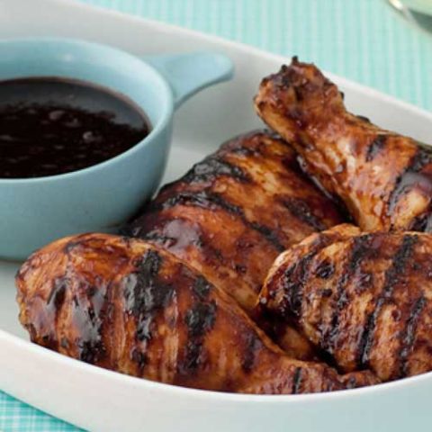 Recipe for Chicken or Steak with Balsamic BBQ Sauce - This is a great sauce for chicken, steak, Ribs and our favorite; pork steaks! It is enough sauce for about 5 large pork steaks.