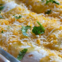 Recipe for Easy Chicken Enchiladas - This enchilada dish is sure to be a new family favorite; it is simple to put together and also perfect for leftovers.....if you ever have any!