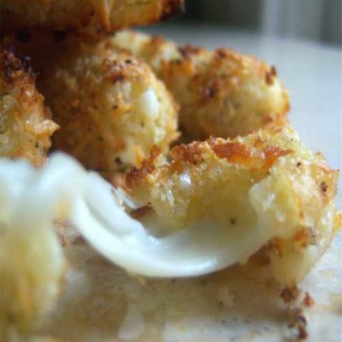 Recipe for Melty Mozzarella Sticks - These mozzarella sticks make awesome appetizers. Simple. Quick. Delicious.