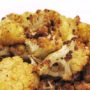 Recipe for Roasted Cauliflower - Blasting cauliflower florets in a hot oven concentrates their natural sweetness, turning them into something akin to vegetable candy.