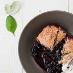 Recipe for Blueberry-Blackberry Cobbler - There aren't too many desserts that are as easy as cobbler yet so incredibly delicious as well.
