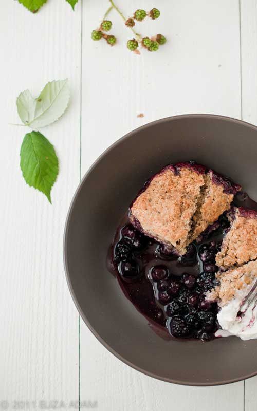 Recipe for Blueberry-Blackberry Cobbler - There aren't too many desserts that are as easy as cobbler yet so incredibly delicious as well.