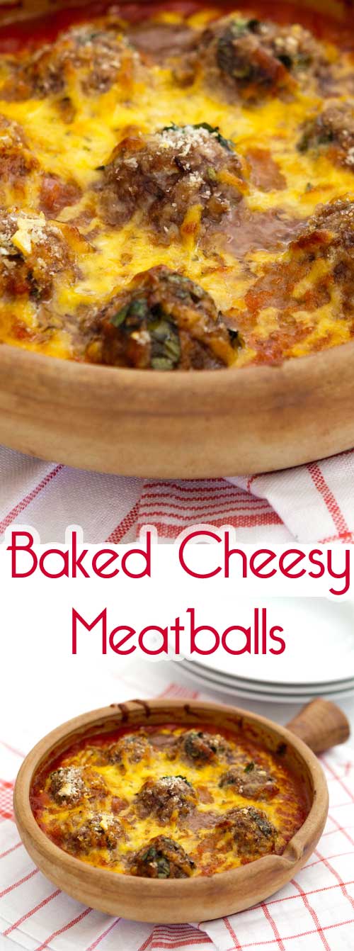 Baked Cheesy Meatballs
